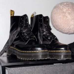 MOLLY WOMEN'S LEATHER PLATFORM BOOTS